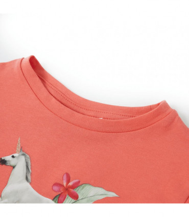 Kids' T-shirt with Short Sleeves Coral 92