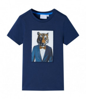 Kids' T-shirt with Short Sleeves Dark Blue 104