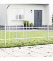 vidaXL Garden Fence White 15.3 x 0.6 m Powder-coated steel