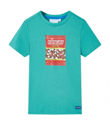 Kids' T-shirt with Short Sleeves Dark Mint 104