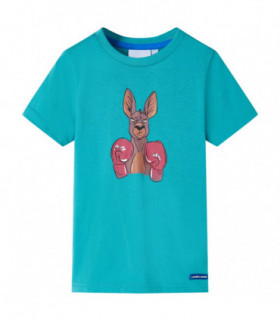 Kids' T-shirt with Short Sleeves Dark Mint 116