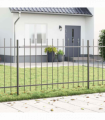 vidaXL Garden Fence Grey 15.3 x 1.2 m Powder-coated steel