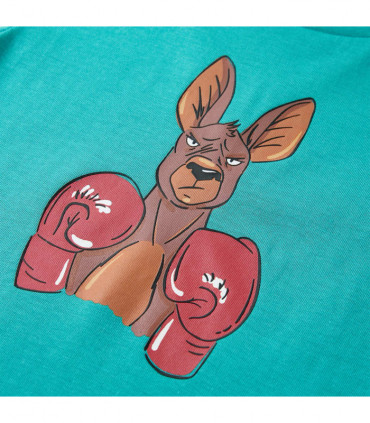 Kids' T-shirt with Short Sleeves Dark Mint 116