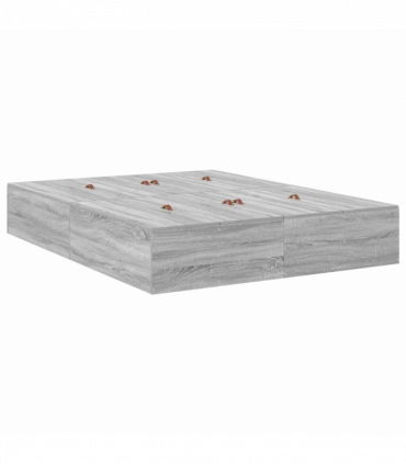 vidaXL Bed Frame Grey sonoma 200 x 150 x 31.5 cm Engineered wood