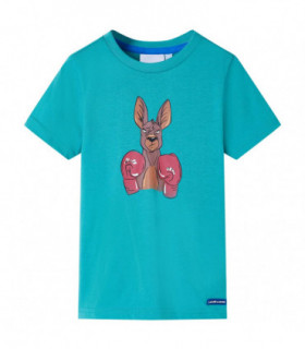Kids' T-shirt with Short Sleeves Dark Mint 140