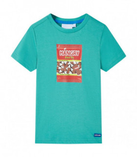 Kids' T-shirt with Short Sleeves Dark Mint 92