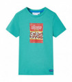 Kids' T-shirt with Short Sleeves Dark Mint 92