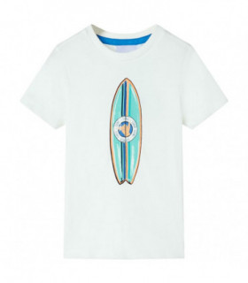 Kids' T-shirt with Short Sleeves Ecru 104