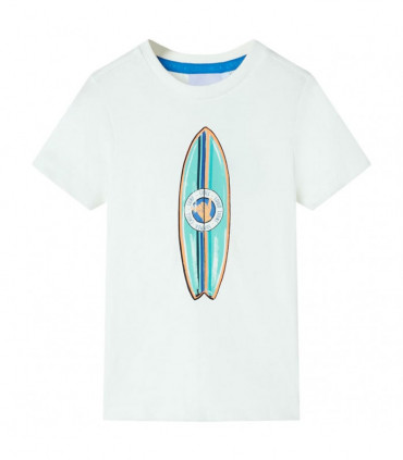 Kids' T-shirt with Short Sleeves Ecru 104