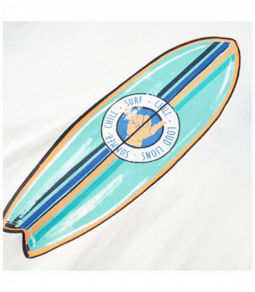 Kids' T-shirt with Short Sleeves Ecru 104