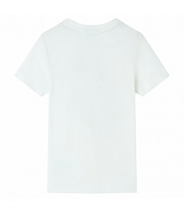 Kids' T-shirt with Short Sleeves Ecru 104