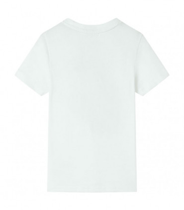 Kids' T-shirt with Short Sleeves Ecru 128