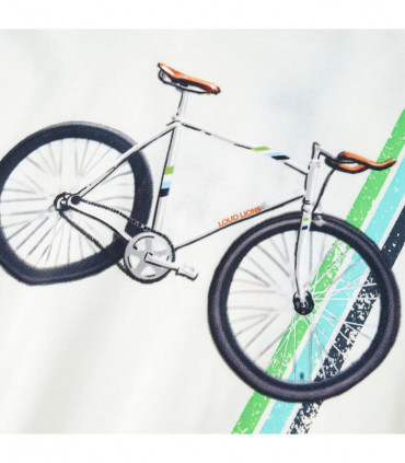 Kids' T-shirt with Short Sleeves Ecru 128