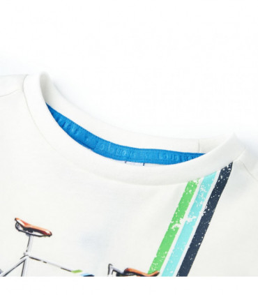 Kids' T-shirt with Short Sleeves Ecru 92