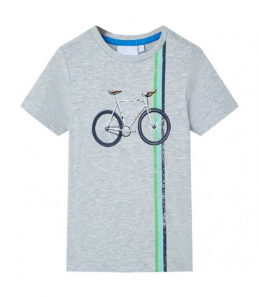 Kids' T-shirt with Short Sleeves Grey 116