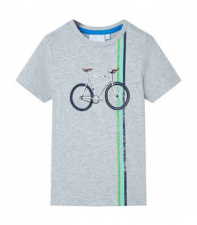 Kids' T-shirt with Short Sleeves Grey 128