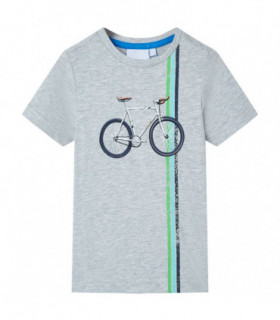 Kids' T-shirt with Short Sleeves Grey 140