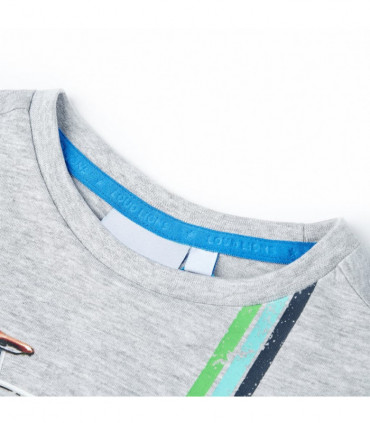 Kids' T-shirt with Short Sleeves Grey 92