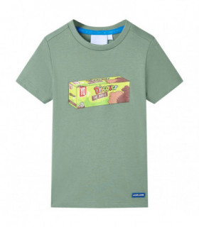 Kids' T-shirt with Short Sleeves Khaki 104