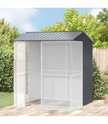 vidaXL Bird Cage Anthracite 215 x 210 x 247 cm Galvanised steel