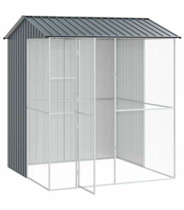 vidaXL Bird Cage Anthracite 215 x 210 x 247 cm Galvanised steel