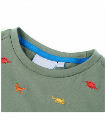 Kids' T-shirt with Short Sleeves Khaki 128