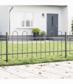 vidaXL Garden Fence Grey 13.6 x 0.6 m Powder-coated steel