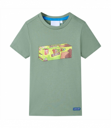 Kids' T-shirt with Short Sleeves Khaki 140