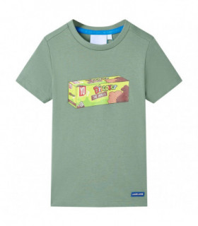 Kids' T-shirt with Short Sleeves Khaki 92