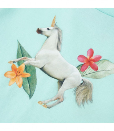 Kids' T-shirt with Short Sleeves Light Aqua 140