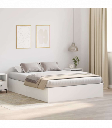 vidaXL Bed Frame White 200 x 140 x 31.5 cm Engineered wood