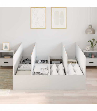 vidaXL Bed Frame White 200 x 140 x 31.5 cm Engineered wood