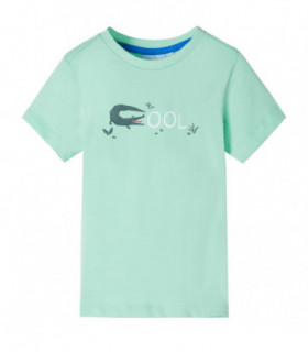 Kids' T-shirt with Short Sleeves Light Green 128