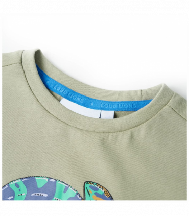Kids' T-shirt with Short Sleeves Light Khaki 104