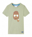 Kids' T-shirt with Short Sleeves Light Khaki 104