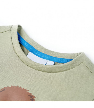 Kids' T-shirt with Short Sleeves Light Khaki 104