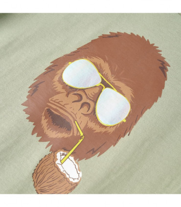 Kids' T-shirt with Short Sleeves Light Khaki 104