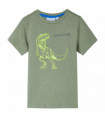 Kids' T-shirt with Short Sleeves Light Khaki 116