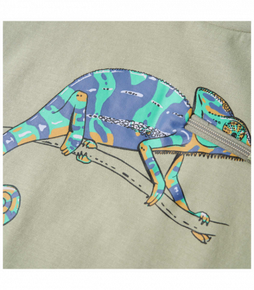 Kids' T-shirt with Short Sleeves Light Khaki 116