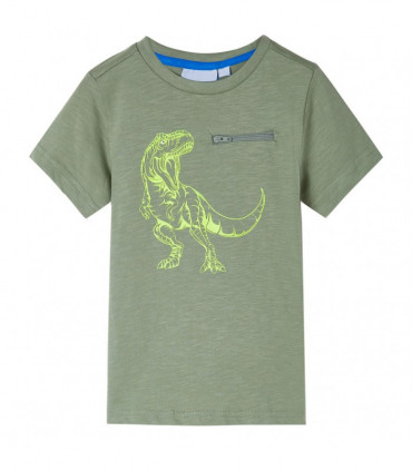 Kids' T-shirt with Short Sleeves Light Khaki 128