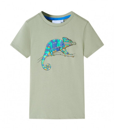 Kids' T-shirt with Short Sleeves Light Khaki 128
