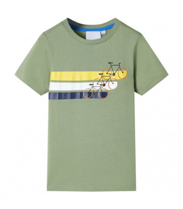 Kids' T-shirt with Short Sleeves Light Khaki 128