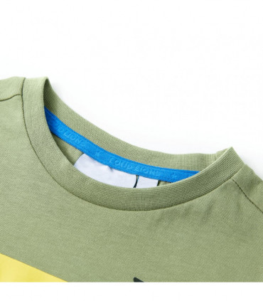 Kids' T-shirt with Short Sleeves Light Khaki 128