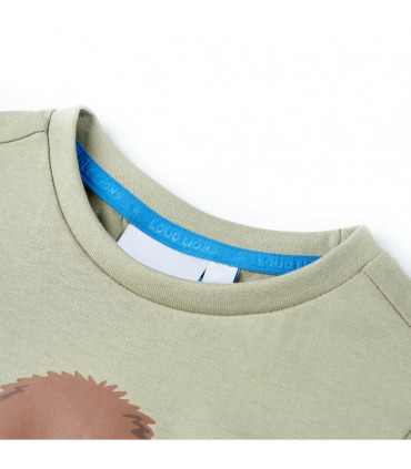 Kids' T-shirt with Short Sleeves Light Khaki 128