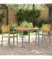 vidaXL Garden Chair 2 pcs Brown 56 x 57 x 87cm Solid Acacia wood
