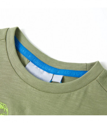 Kids' T-shirt with Short Sleeves Light Khaki 92