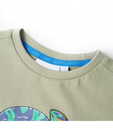 Kids' T-shirt with Short Sleeves Light Khaki 92