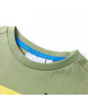 Kids' T-shirt with Short Sleeves Light Khaki 92