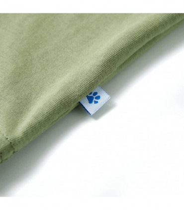 Kids' T-shirt with Short Sleeves Light Khaki 92