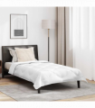 vidaXL Duvet with Pillow White 155 x 200 cm Microfibre
